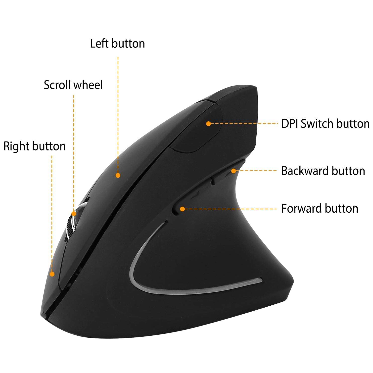 Tepuy® wireless mouse 3 DPI levels 800 1200 1600 – detail view