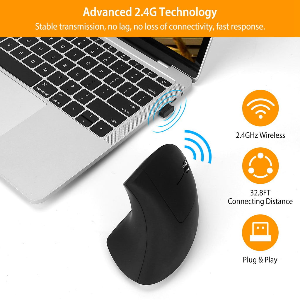 epuy® vertical mouse ergonomic grip – wrist support design